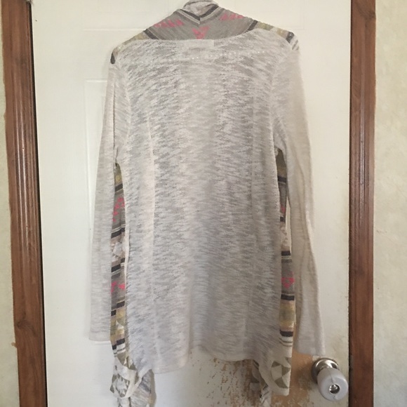 Cardigan Open Waterfall Front Knit Sweater - Picture 3 of 4